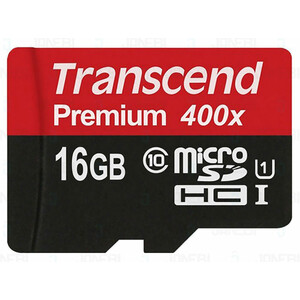 رم میکرو اس‌دی 16 گیگابایت Transcend Class 10 Premium 400X