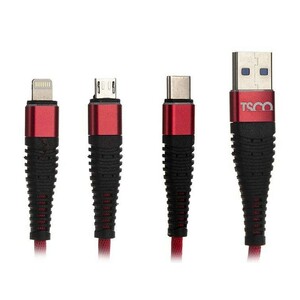 کابل شارژ سه سر تسکو  TSCO TC A33 Lightning/Type-C/microUSB 1.2m