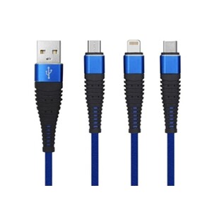 کابل شارژ سه سر تسکو  TSCO TC A33 Lightning/Type-C/microUSB 1.2m