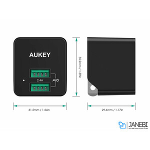 شارژر دیواری آکی Aukey PA-U32 Wall Charger