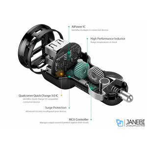 فروش شارژر فندکی فست شارژ ماشین آکی CC-T11