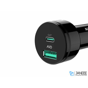 شارژر فندکی فست شارژ ماشین تایپ سی آکی