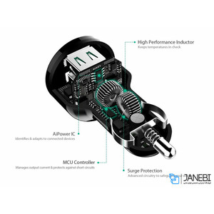خرید شارژر فندکی فست شارژ ماشین آکی