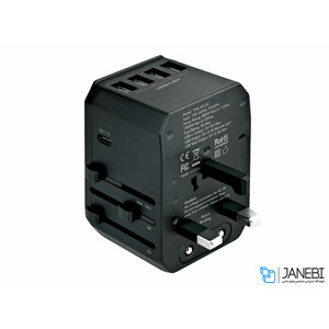 آداپتور دیواری چندشاخه انرژیا Energea TravelWorld Adapter USB Charger