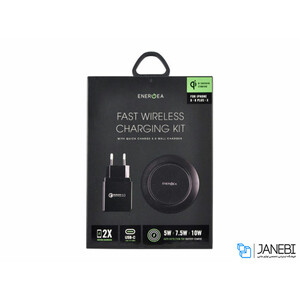 پک شارژر وایرلس رومیزی سریع انرژیا Energea WiDisc 75 Fast Wireless Charger Kit