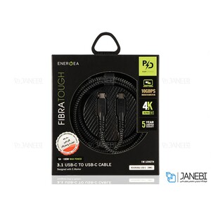 کابل شارژ سریع و انتقال داده تایپ سی انرژیا Energea Fibratough Cable Type-C to Type-C PD Fast Charge 1M