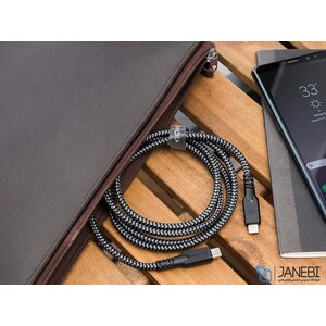 کابل شارژ سریع و انتقال داده تایپ سی انرژیا Energea Fibratough Cable Type-C to Type-C PD Fast Charge 1M