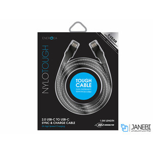کابل شارژ سریع و انتقال داده تایپ-سی انرژیا Nylotough USB-C 1.5M