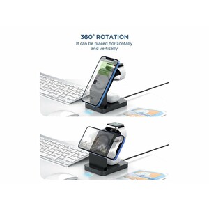 شارژر گوشی و ساعت هوشمند و ایرپاد توتو Totu 3in1 Magnetic Wireless Charging Station