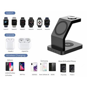 شارژر گوشی و ساعت هوشمند و ایرپاد توتو Totu 3in1 Magnetic Wireless Charging Station