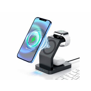 شارژر گوشی و ساعت هوشمند و ایرپاد توتو Totu 3in1 Magnetic Wireless Charging Station