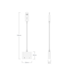 مبدل لایتنینگ به لایتنینگ و صدا توتو Totu EAUC-25 Glory IP to 3.5/ip Audio Charging Adapter