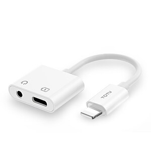 مبدل لایتنینگ به لایتنینگ و صدا توتو Totu EAUC-18 Glory Lightning to lightning + 3.5mm Audio Converter