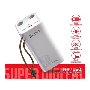 پاوربانک یوبائو Yoobao H5 50000mah Powerbank 22.5W 5A Fast Charge