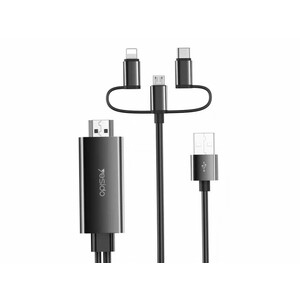کابل 3سر به اچ دی ام آی یسیدو Yesido HM05 3IN1 HDMI Cable 1.8m