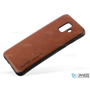قاب طرح چرم سامسونگ Huanmin Leather Case Samsung Galaxy A6 2018