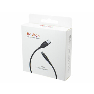 کابل شارژ سریع و انتقال داده روکش نایلونی هادرون Hadron HTC-A-C02 USB Type A/USB Type C