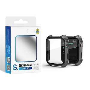 محافظ صفحه نمایش شیشه ای و قاب اپل واچ سری7 سایز 45 میلی متر لیتو LITO S+ Apple Watch Series 7 45mm Armor Glass & Case
