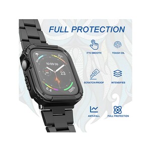 محافظ صفحه نمایش شیشه ای و قاب اپل واچ سری7 سایز 45 میلی متر لیتو LITO S+ Apple Watch Series 7 45mm Armor Glass &amp; Case