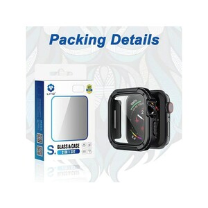 محافظ صفحه نمایش شیشه ای و قاب اپل واچ سری7 سایز 45 میلی متر لیتو LITO S+ Apple Watch Series 7 45mm Armor Glass &amp; Case
