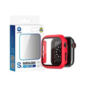 محافظ صفحه نمایش شیشه ای و قاب اپل واچ 40 میلی متر لیتو Lito S+ Apple Watch 40mm Glass &amp; Case