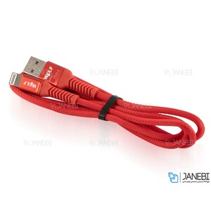 کابل شارژ و انتقال داده لایتنینگ Wolf Lightning Cable 1m