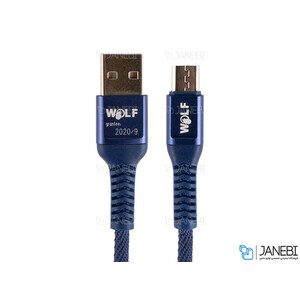 کابل شارژ و انتقال داده میکرو یو اس بی Wolf Micro USB Cable 1m