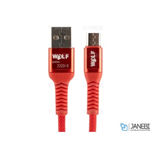کابل شارژ و انتقال داده میکرو یو اس بی Wolf Micro USB Cable 1m