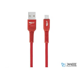 کابل شارژ و انتقال داده میکرو یو اس بی Wolf Micro USB Cable 1m