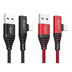 بهترین کابل تبدیل 1 به 2 USB به لایتنینگ دیویا طول 1.2 مترLightning to sound converter and Devia charging port EC085