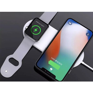 خرید شارژر وایرلس دوکاره دویا DEVIA EA087 Wireless Charger 2 In 1 for Smart Phone&Apple Watch