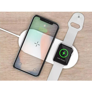 بهترین شارژر وایرلس دوکاره دویا DEVIA EA087 Wireless Charger 2 In 1 for Smart Phone&Apple Watch