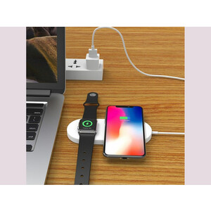 شارژر وایرلس دوکاره دویا DEVIA EA087 Wireless Charger 2 In 1 Smart Phone&Apple Watch