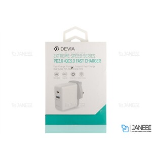 شارژر دیواری سریع دو پورت دویا Devia EA115 Extreme Speed Fast Charger