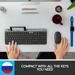 کیبورد بی سیم لاجیتک Logitech مدل K580 با چیدمان Chrome OS