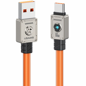 کابل شارژ USB به USB-C یوسامز USAMS مدل US-SJ686 توان 66 وات
