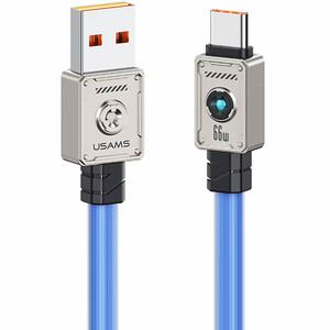 کابل شارژ USB به USB-C یوسامز USAMS مدل US-SJ686 توان 66 وات