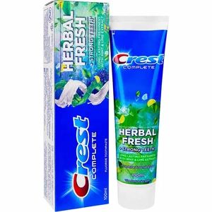 خمیر دندان کرست Crest مدل Complete Herbal Fresh رایحه نعناع و لیمو 100ml