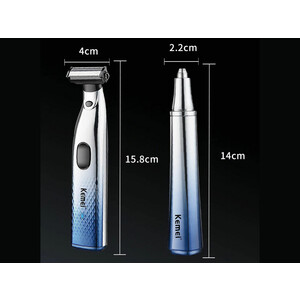 قیمت کیت ریش تراش و دستگاه اصلاح موی بینی و گوش کیمی Portable Electric Nose Hair Trimmer Shaver Man Clean Razor Remover Kit