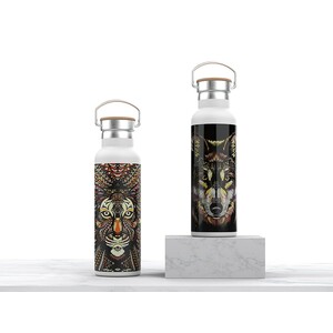 قمقمه 600 میلی لیتر گرین Green Pattetn Bottle Flask 600ml