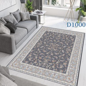فرشینه کلاسیک مدالیون آبی بژ نقشیکا | کالا66