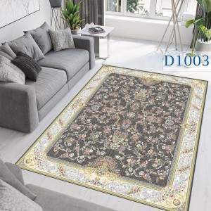 فرشینه کلاسیک گل‌دار خاکستری نقشیکا | کالا66