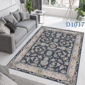 فرشینه کلاسیک گل‌دار سرمه‌ای نقشیکا | کالا66