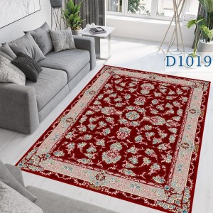 فرشینه کلاسیک گل‌دار قرمز نقشیکا | کالا66