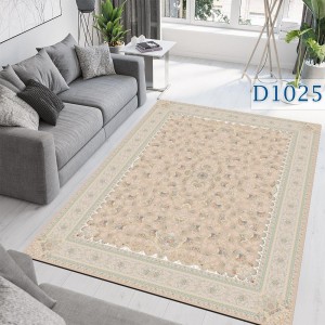 فرشینه کلاسیک گل‌دار کرم نقشیکا | کالا66