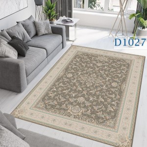 فرشینه کلاسیک گل‌دار خاکی نقشیکا | کالا66