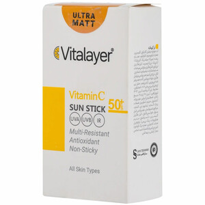 بهترین ضد آفتاب استیکی ویتالیر SPF 50 ویتامین سی بی رنگ