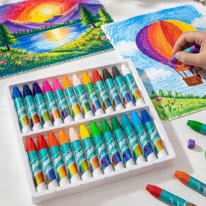 قیمت مداد شمعی روغنی اویل Oil Pastel کد 01824 24 رنگ