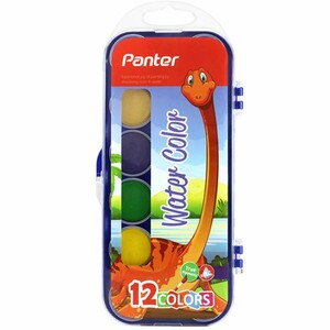 آبرنگ 12 رنگ پنتر Panter مدل PWC102 با قلمو