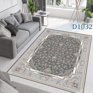 فرشینه کلاسیک گل‌دار سفید نقشیکا